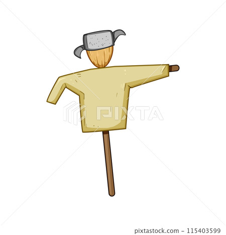 november scarecrow cartoon vector illustration 115403599