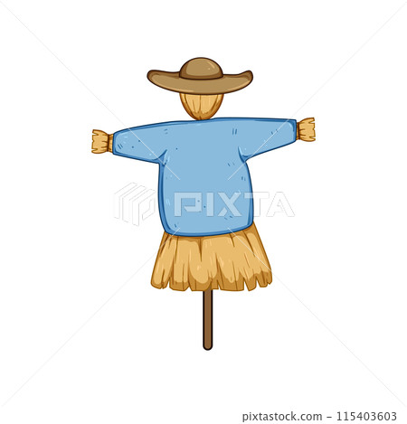 scare scarecrow cartoon vector illustration scare scarecrow cartoon vector illustration 115403603