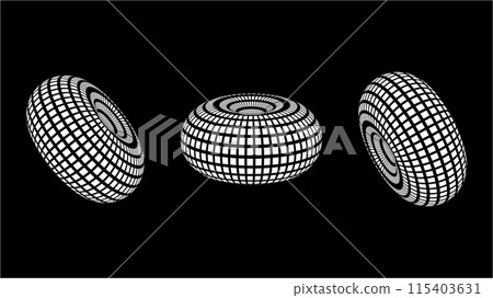 3D wireframe models of objects Network line. Geometric shapes atmosphere future. Retro futuristic design for technological or scientific element. Black background. Vector illustration. 3D wireframe models of objects Network line. Geometric shapes atmosphere future. Retro futuristic design for technological or scientific element. Black background. Vector illustration. 115403631