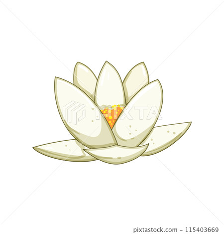 abstract lotus flower cartoon vector illustration 115403669
