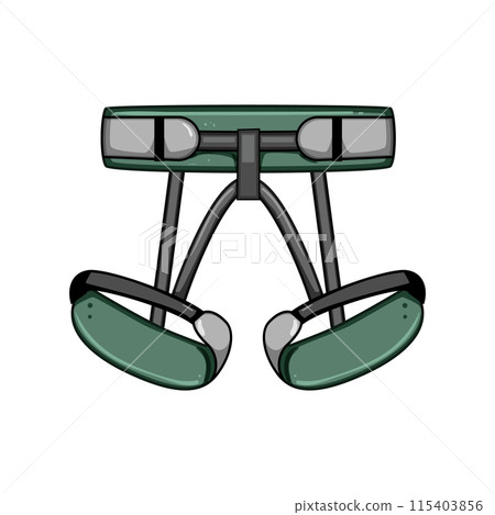 risk climbing harnesses cartoon vector illustration 115403856