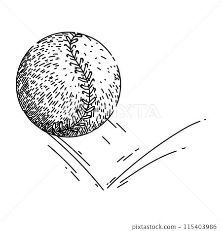 isolated baseball ball sketch hand drawn vector isolated baseball ball sketch hand drawn vector 115403986