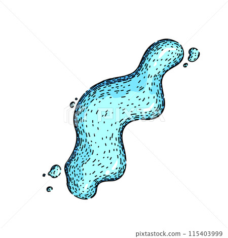isolated water puddle sketch hand drawn vector isolated water puddle sketch hand drawn vector 115403999