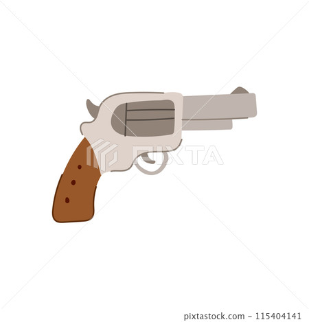 handgun wild west pistol cartoon vector illustration 115404141