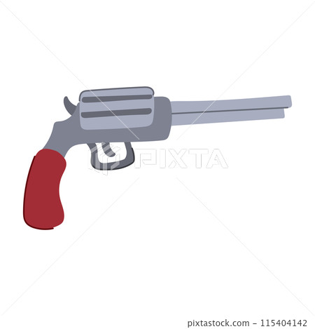 cowboy wild west pistol cartoon vector illustration 115404142