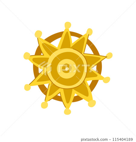 old sheriff badge cartoon vector illustration 115404189