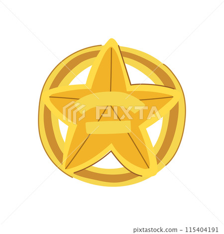 deputy sheriff badge cartoon vector illustration 115404191