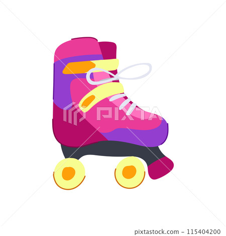 sport roller skate cartoon vector illustration 115404200