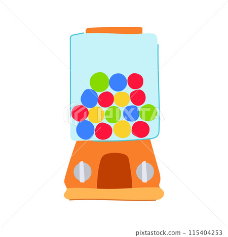 toy lotto ball machine cartoon vector illustration 115404253