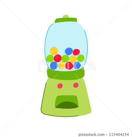 neon lotto ball machine cartoon vector illustration 115404254