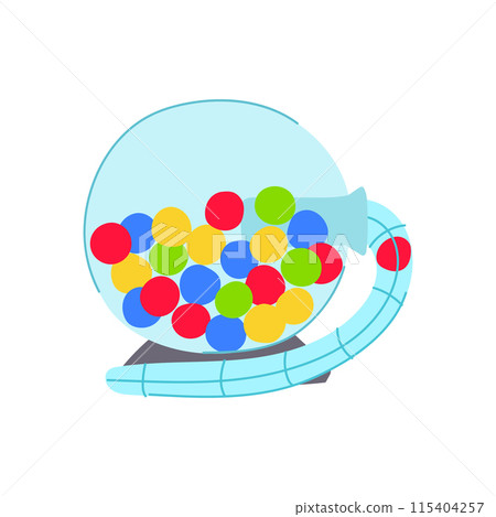draw lotto ball machine cartoon vector illustration draw lotto ball machine cartoon vector illustration 115404257