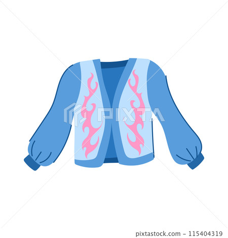 retro cowgirl shirt cartoon vector illustration 115404319
