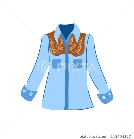 graphic cowgirl shirt cartoon vector illustration 115404337