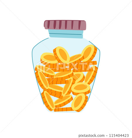hand coin jar cartoon vector illustration hand coin jar cartoon vector illustration 115404423