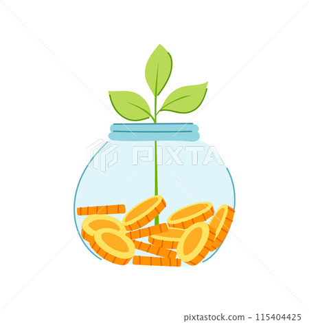 cash coin jar cartoon vector illustration cash coin jar cartoon vector illustration 115404425