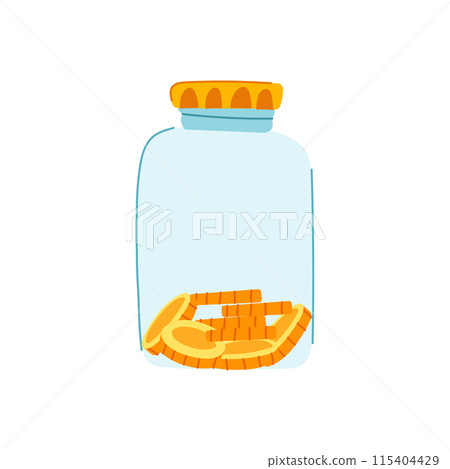 bank coin jar cartoon vector illustration 115404429