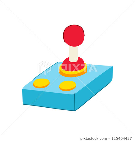 controller arcade joystick cartoon vector illustration controller arcade joystick cartoon vector illustration 115404437