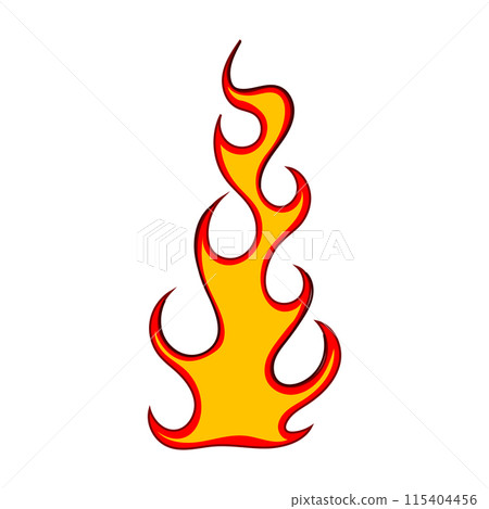paint flame decal cartoon vector illustration paint flame decal cartoon vector illustration 115404456