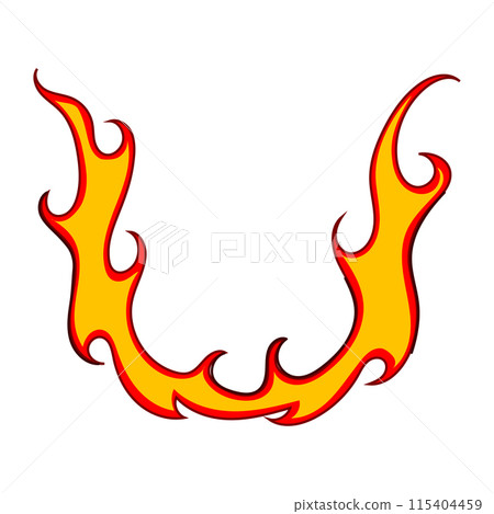 sticker flame decal cartoon vector illustration sticker flame decal cartoon vector illustration 115404459