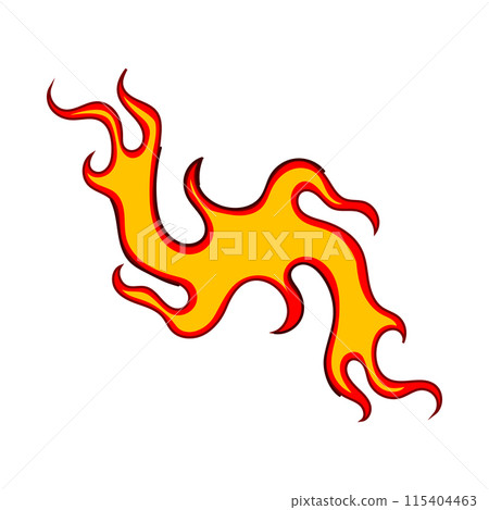 hot flame decal cartoon vector illustration hot flame decal cartoon vector illustration 115404463
