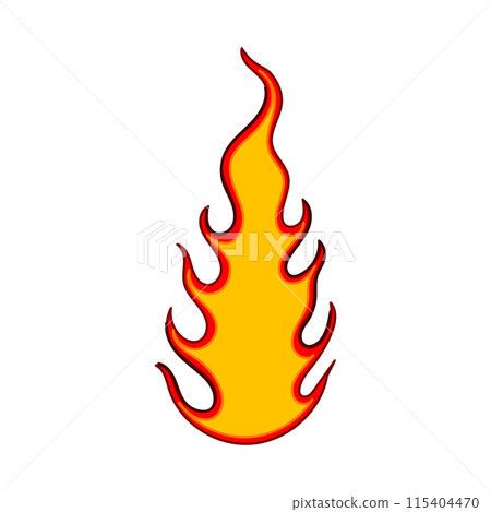 car flame decal cartoon vector illustration 115404470