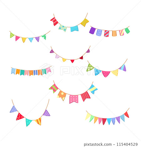 birthday flags set cartoon vector illustration birthday flags set cartoon vector illustration 115404529
