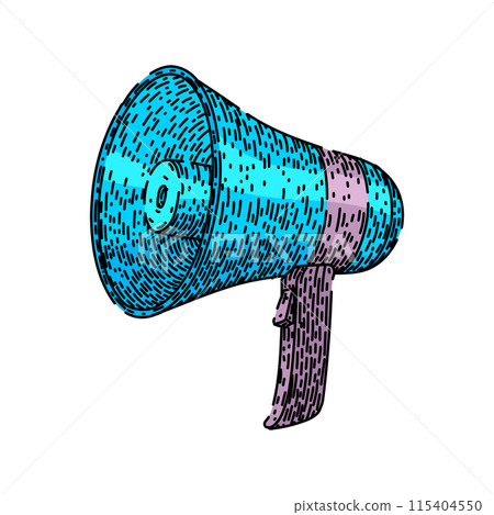 isolated megaphone sketch hand drawn vector isolated megaphone sketch hand drawn vector 115404550