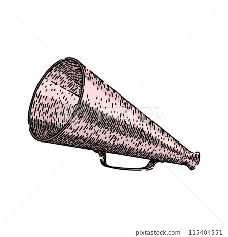 bullhorn megaphone sketch hand drawn vector bullhorn megaphone sketch hand drawn vector 115404551