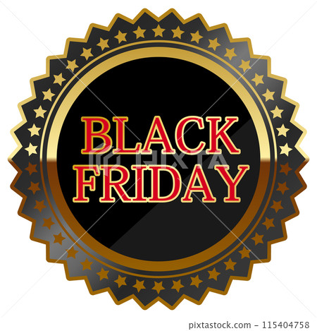 Luxury black friday emblem 115404758