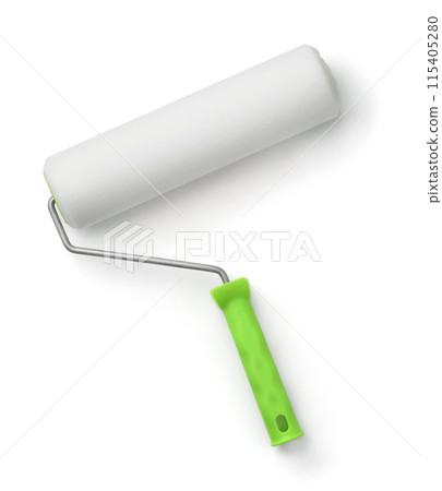 Top view of  new foam paint roller 115405280