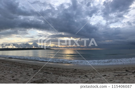 beautiful view from the window of the plane 115406087