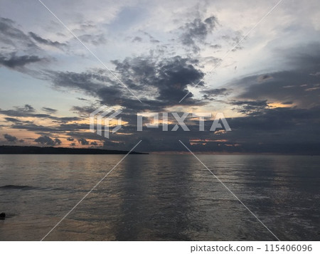 beautiful view from the window of the plane 115406096