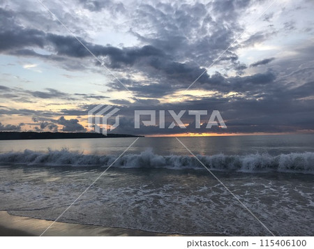 beautiful view from the window of the plane 115406100