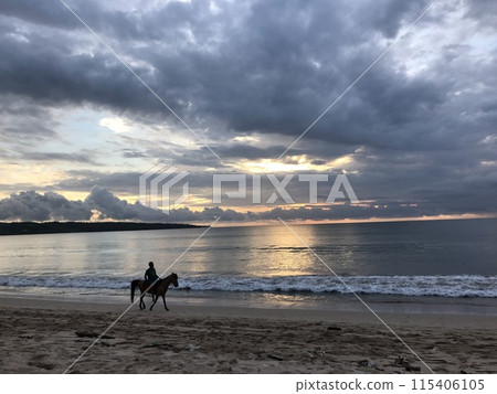 beautiful view from the window of the plane 115406105