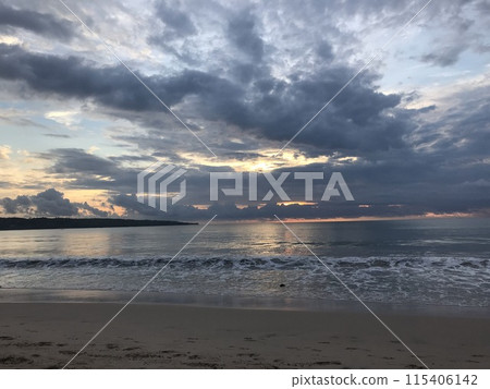 beautiful view from the window of the plane 115406142