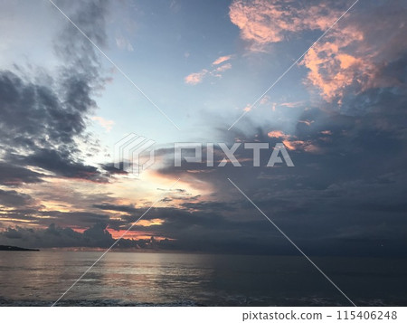 beautiful view from the window of the plane 115406248