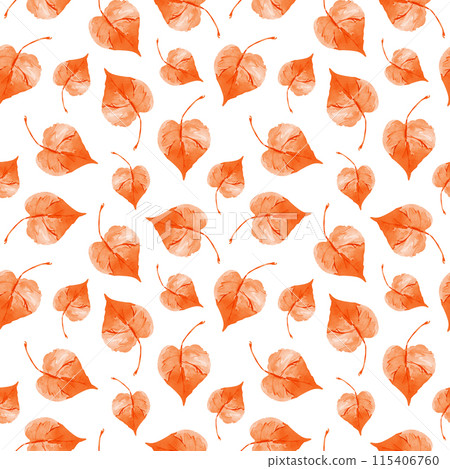 Watercolor seamless pattern with autumn leaves. Watercolor seamless pattern with autumn leaves. 115406760