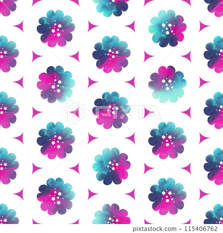 Seamless pattern with bright colorful flowers. 115406762