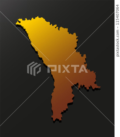 Vector map Moldova gold material, Europe country Vector map Moldova gold material, Europe country 115407064