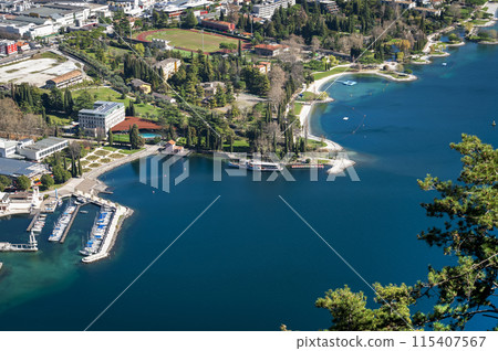 Torbole and Lake Garda in Italy 115407567
