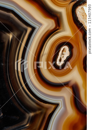 Macro stone Agate mineral on white background Macro stone Agate mineral on white background 115407993