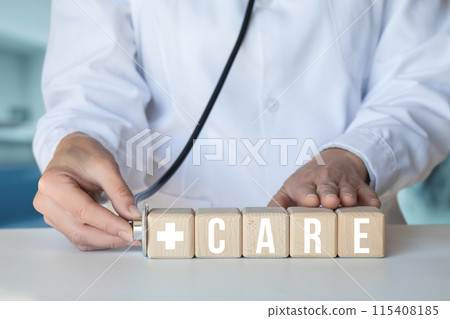 Concept of medical care. 115408185