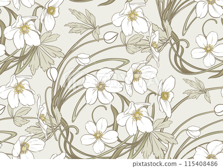 Forest Anemone flowers, decorative flowers  115408486