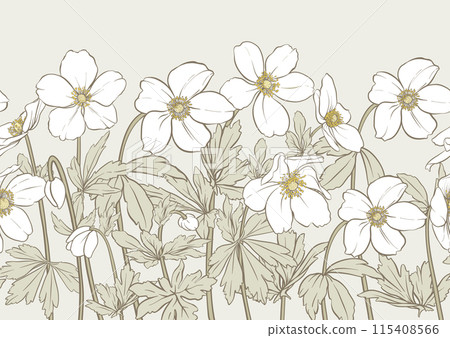 Forest Anemone flowers, decorative flowers  115408566