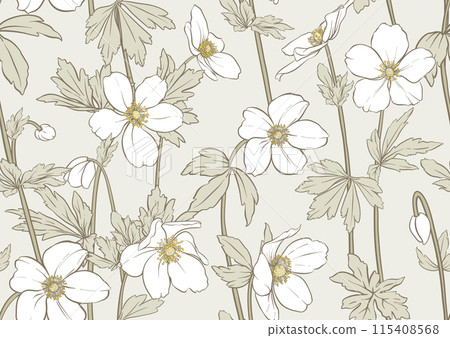 Forest Anemone flowers, decorative flowers Forest Anemone flowers, decorative flowers 115408568