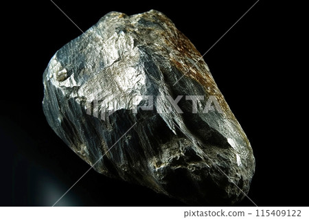 Rickardite is a rare precious natural stone on a black background. AI generated. Header banner mockup with space. Rickardite is a rare precious natural stone on a black background. AI generated. Header banner mockup with space. 115409122