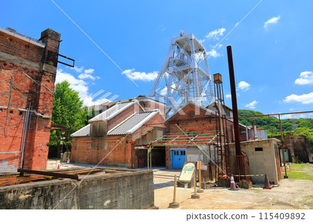 【熊本縣】三井三池煤礦萬田坑第二豎井轉塔的晴天（日本明治工業革命遺址） 115409892