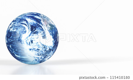 The world on white Background image 3d rendering. The world on white Background image 3d rendering. 115410180