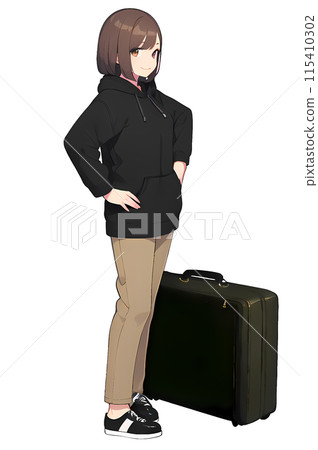 旅行包和女人 115410302