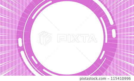 Illustration of a concentrated line and circle frame Illustration of a concentrated line and circle frame 115410996